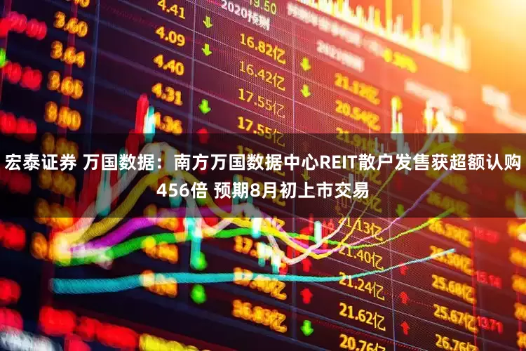 宏泰证券 万国数据：南方万国数据中心REIT散户发售获超额认购456倍 预期8月初上市交易